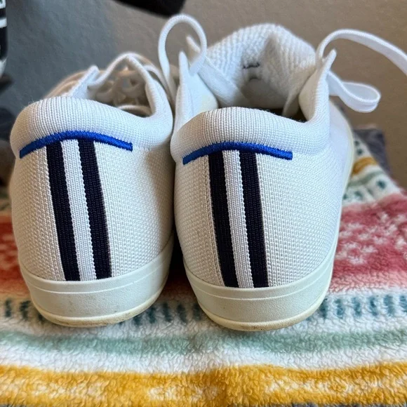 Rothy's Cream Knit Lace-Up Sneakers - Picture 3 of 4